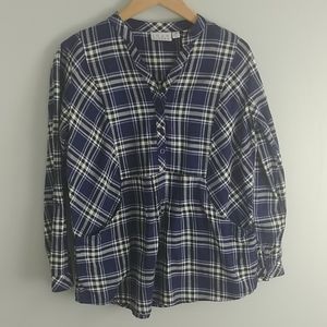 Joan Rivers Plaid Top